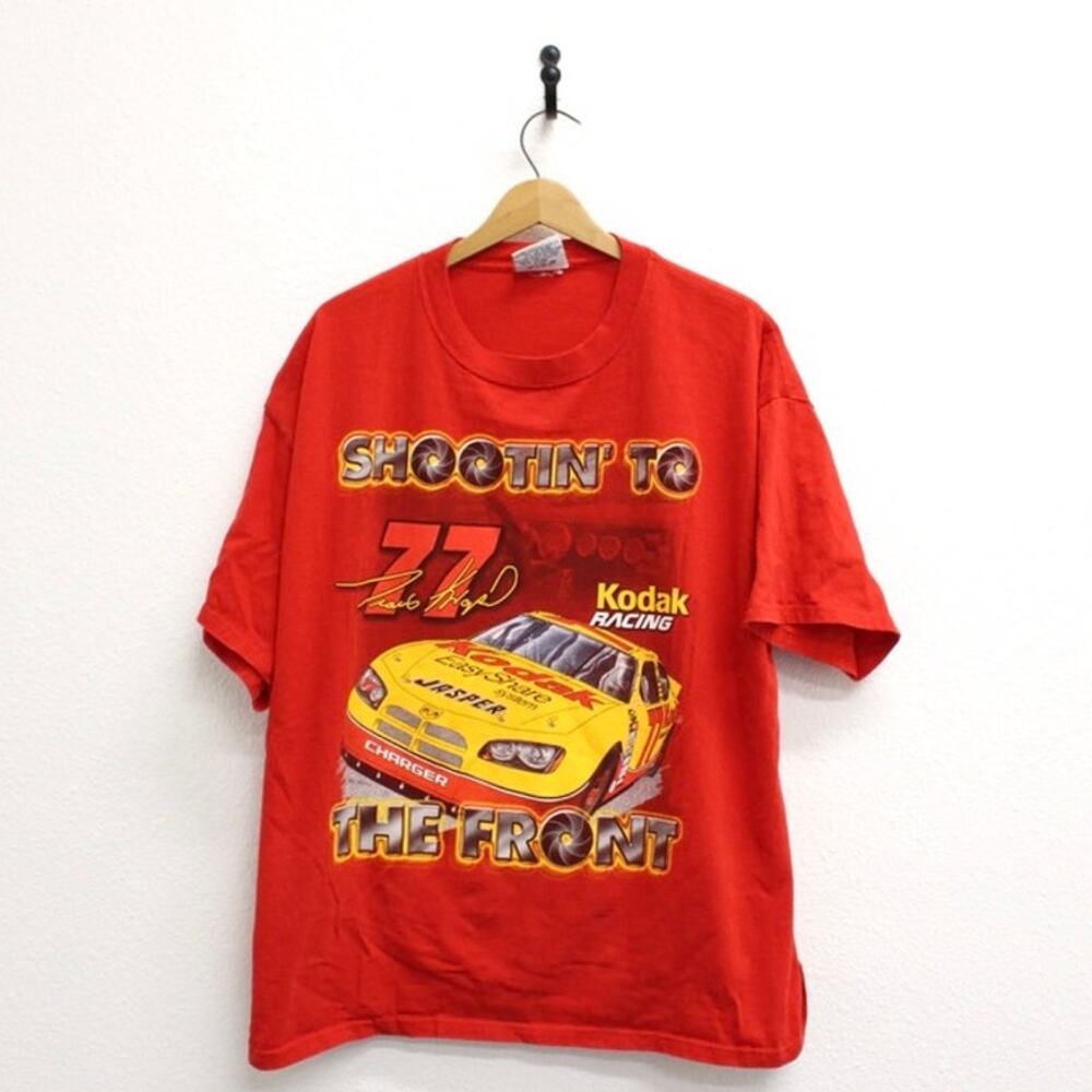 Vintage Nascar Travis Kvapil Shootin To The Front Kodak Car T Shirt XL